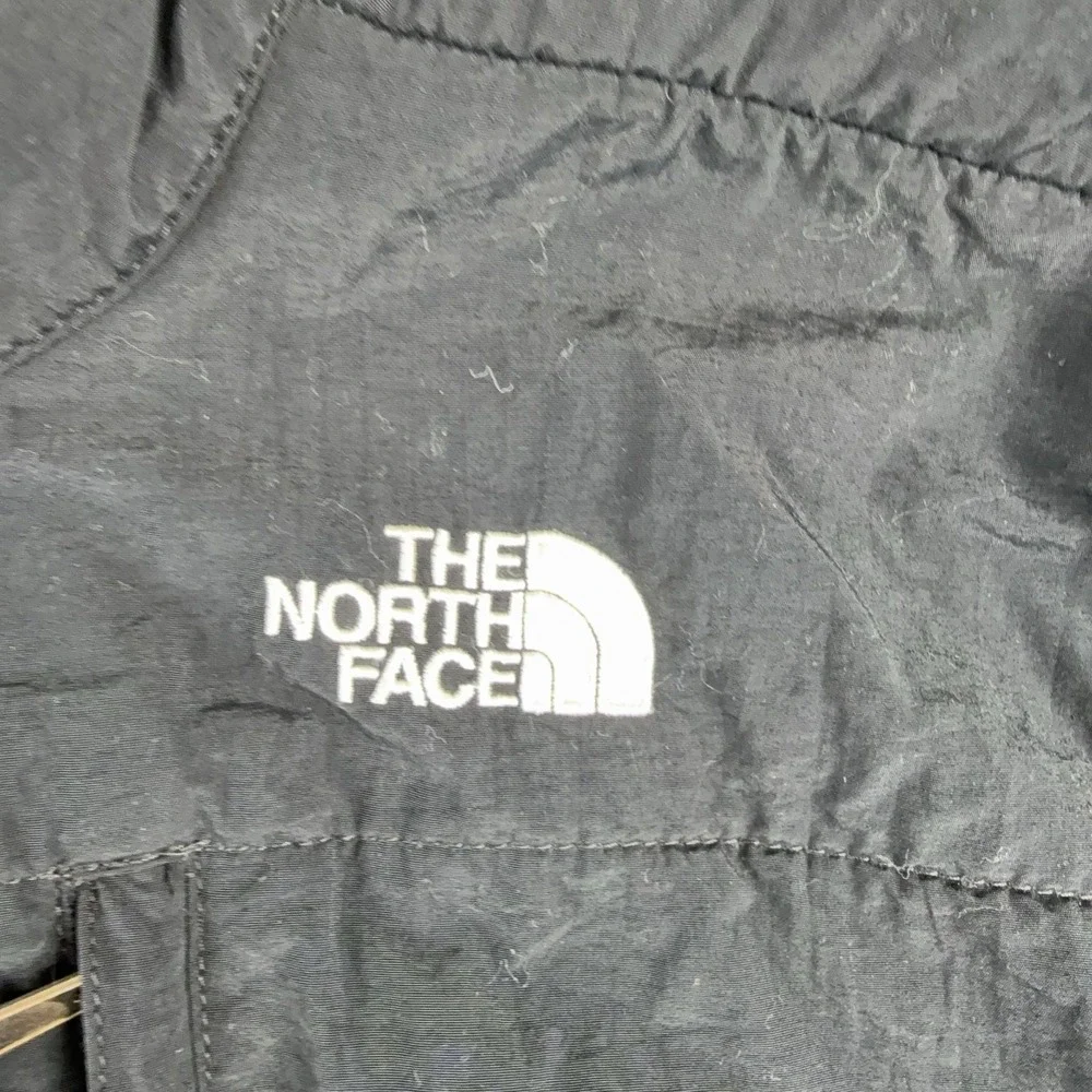 The North Face Vest Mens Large Gray Black Fleece Windbreaker Full Zip Pockets